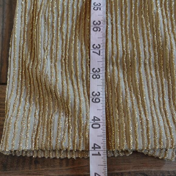 Vintage Cache Skirt Womens Size 10 Gold Metallic Glitter Maxi Evening Party 90s - Picture 8 of 10